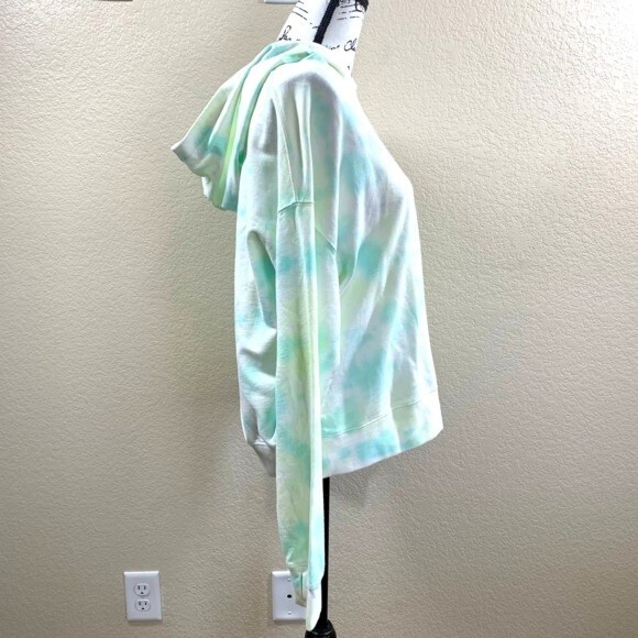 Danskin green hoodie women tie dye long sleeve hoodie sweater size L boho gym - Picture 8 of 12